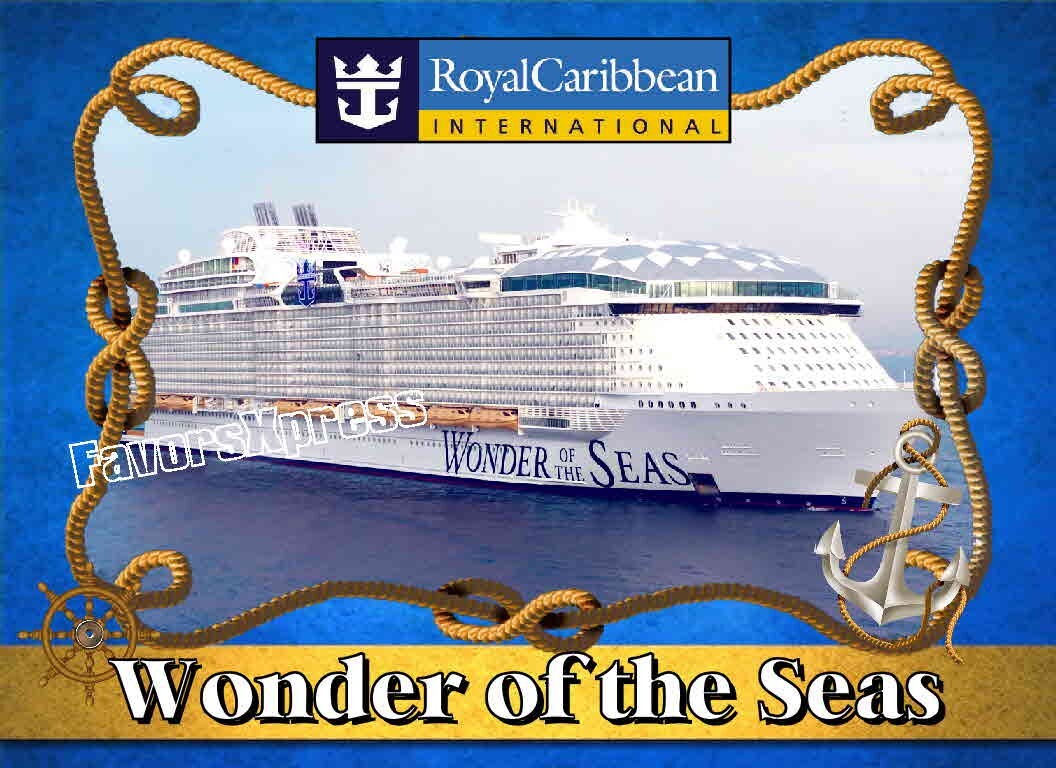 ROYAL CARIBBEAN WONDER OF THE SEAS CRUISE SHIP PHOTO MAGNET 4 X 3 INCHES