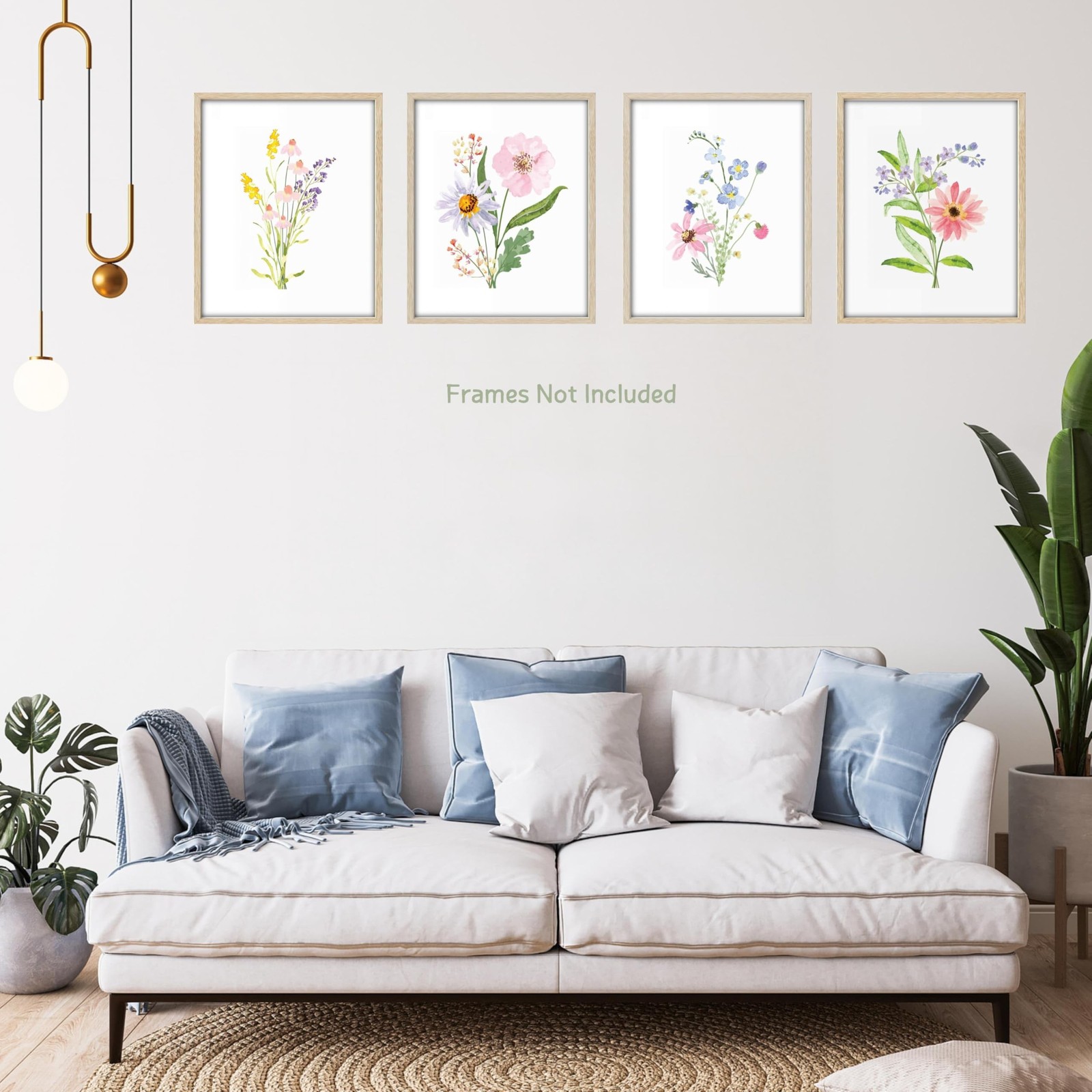 AIOAIFUT 8×10 Unframed Floral Wall Art Prints, Watercolor Wildflower Pictures…