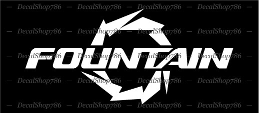 FOUNTAIN Boats – Outdoor Sports – CAR/SUV Vinyl Die-Cut Peel N' Stick Decals