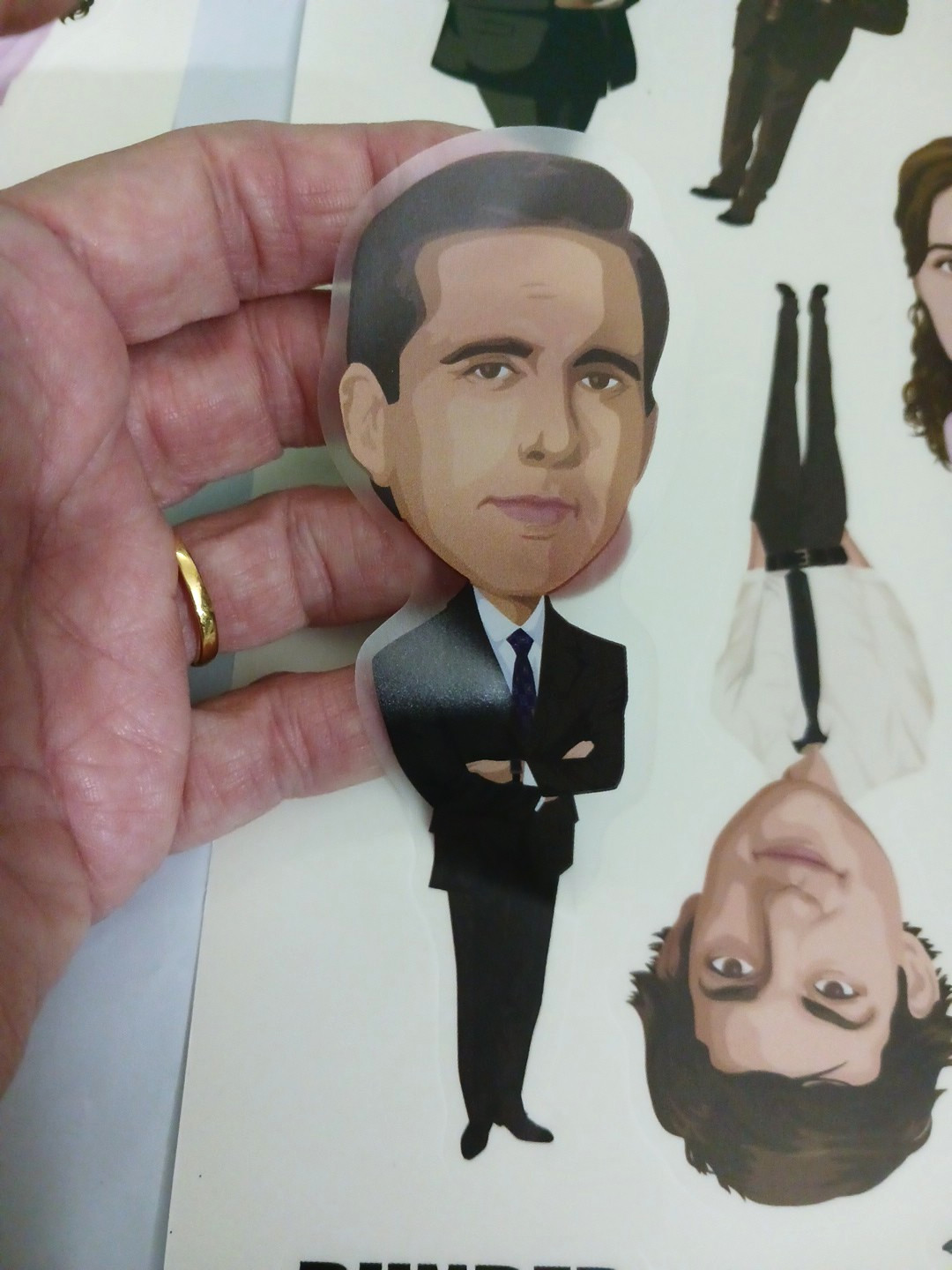 The Office Wall Decal Stickers. 5" tall people. tea pot, pretzel. 5 or more. New