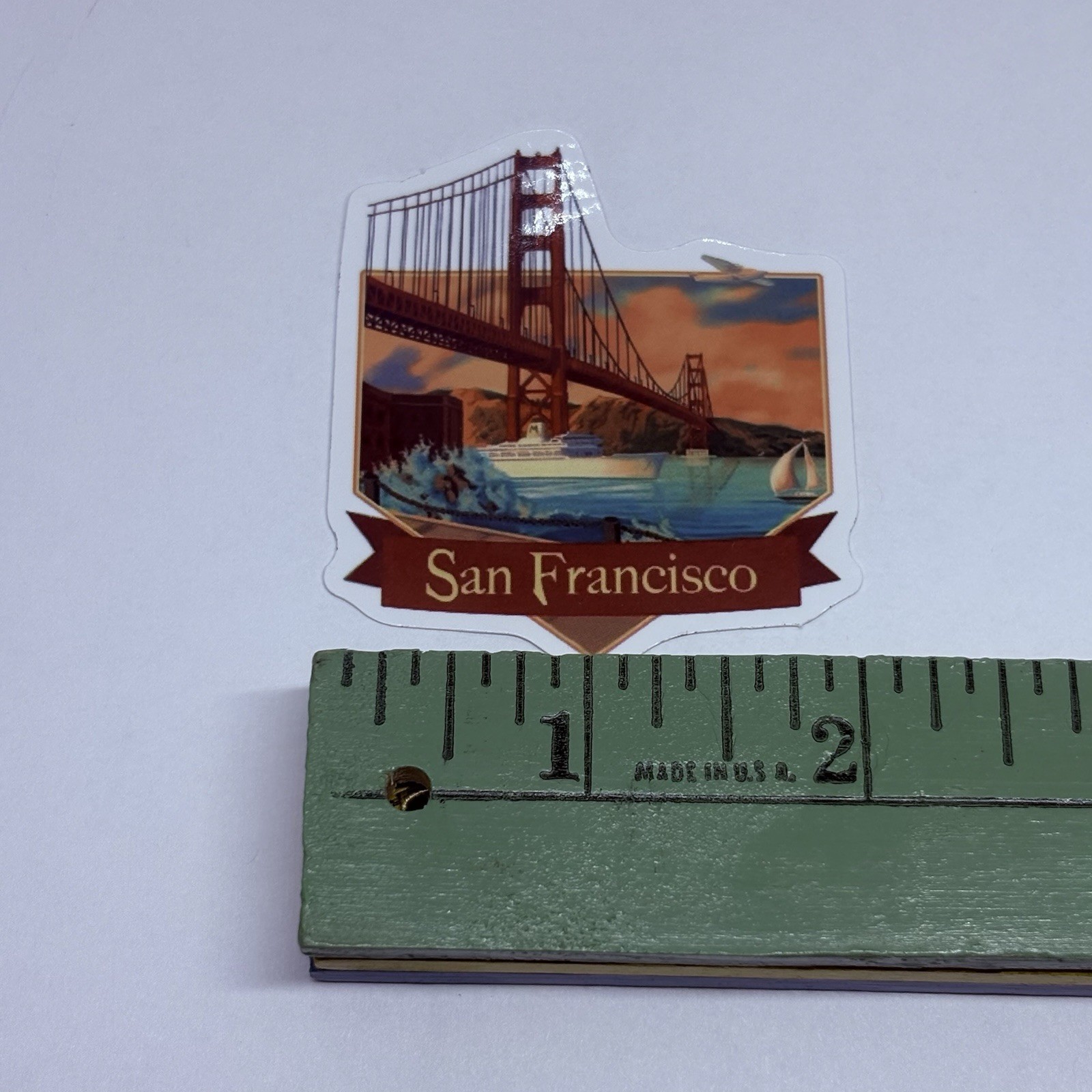 Golden Gate Bridge Sticker Travel San Francisco Art Decal Vinyl Souvenir Tc9