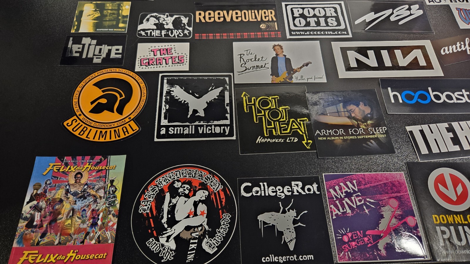 34 X Rock Band Logo Stickers Decal Lot Punk Music Vinyl Heavy Metal Car Bumper