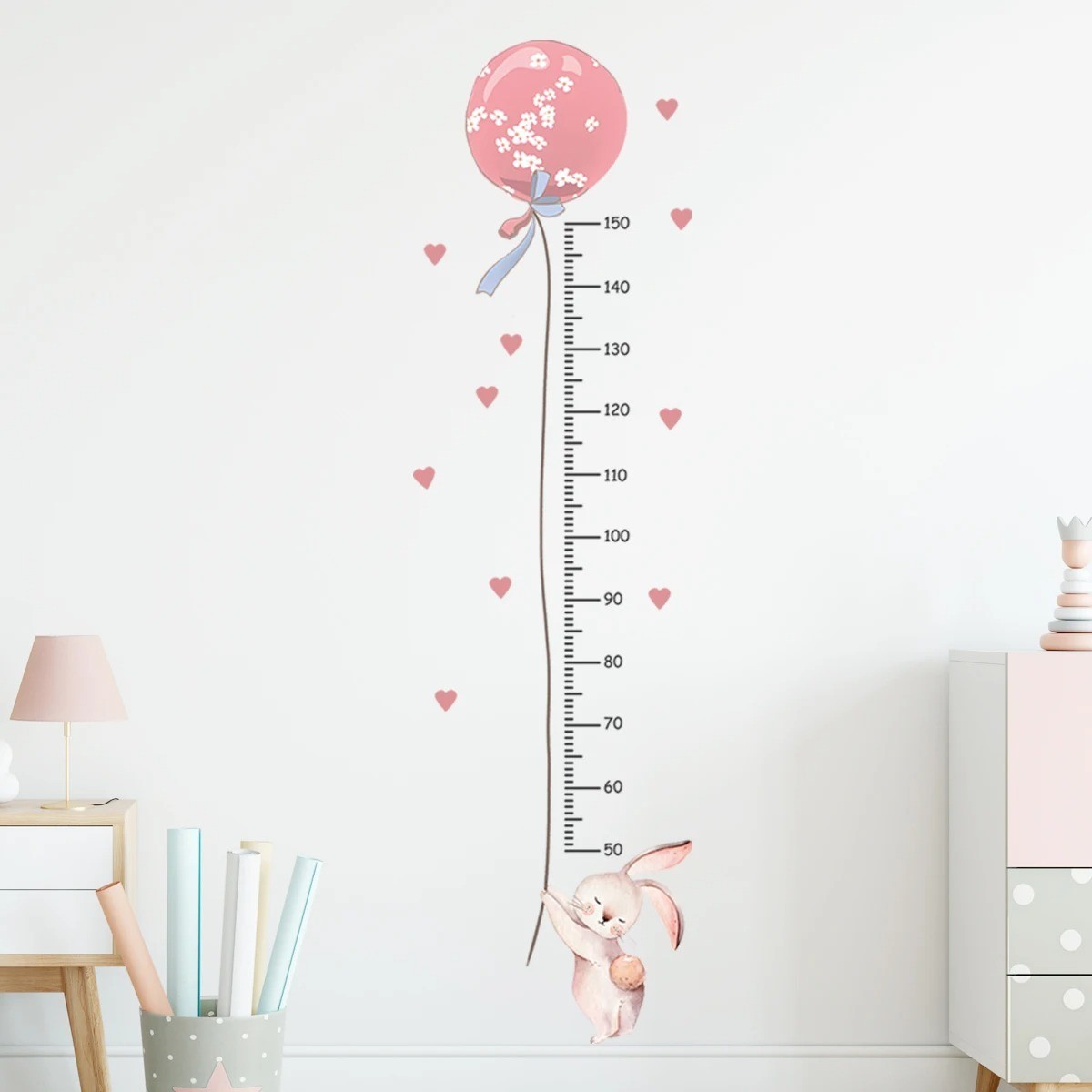 3PC Cartoon Animal Height Ruler Wall Sticker Waterproof Removable Kids Decor