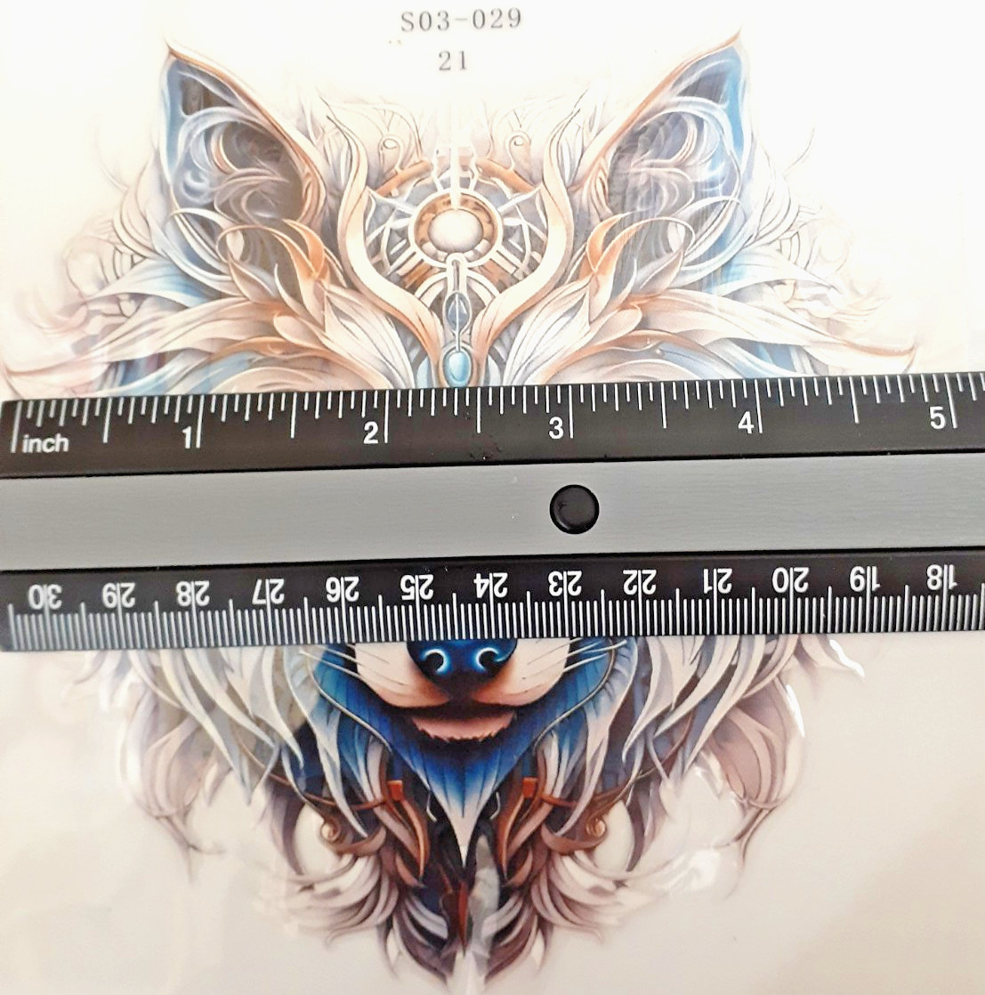 Fantasy Winter WOLF Spirit Animal Vinyl Decal 5.25" x 5"