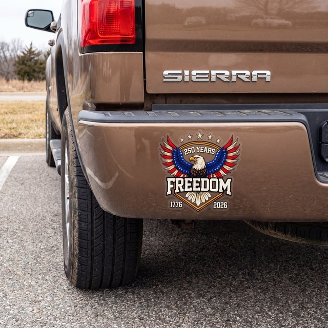2pk Patriotic Eagle Freedom 250 Years Decal Sticker 8×7.5 USA 1776-2026 Car Truc