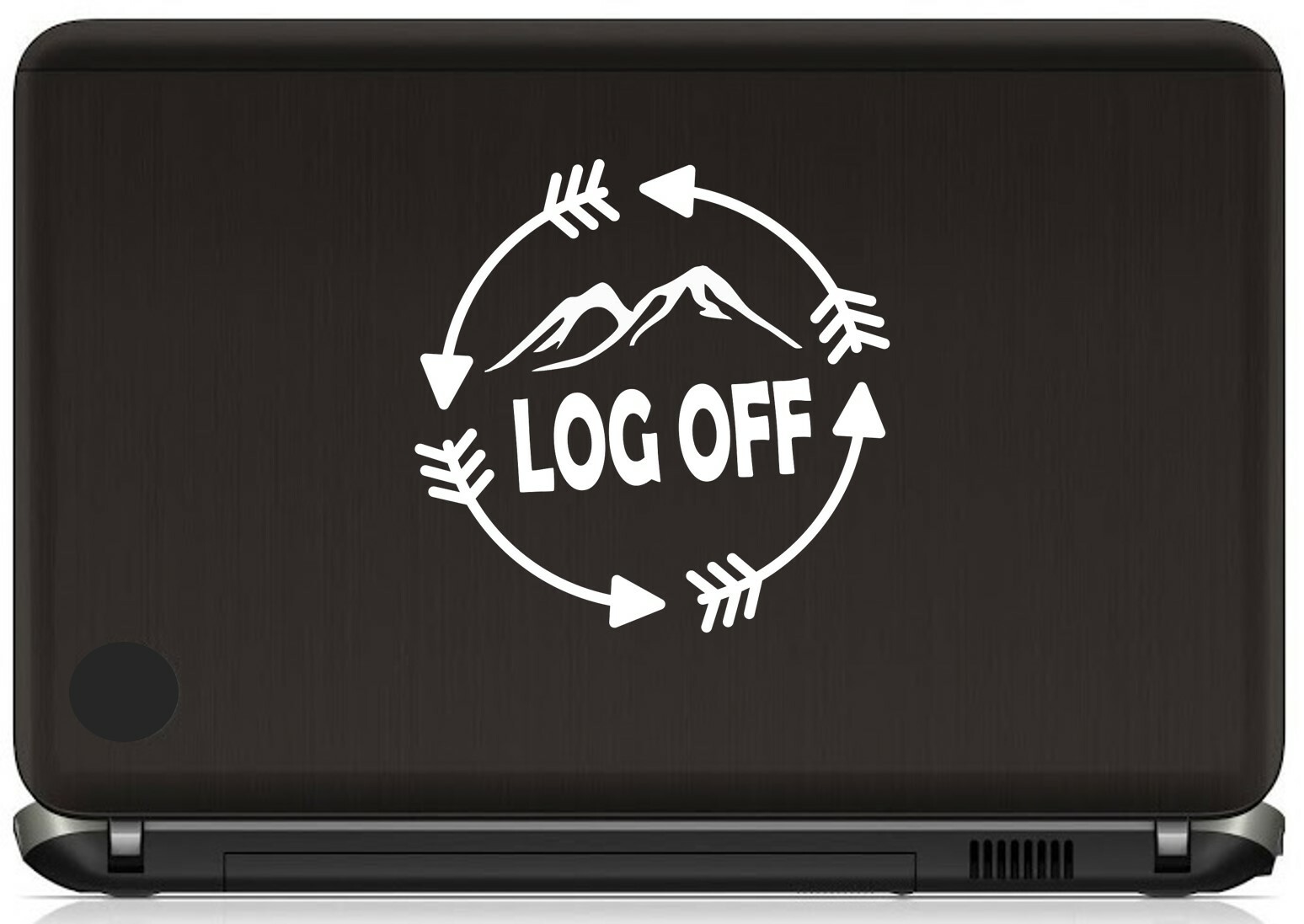 Log Off Mountain Hiking Camping Decal Sticker for Car Window 5.0 Inch BG 380