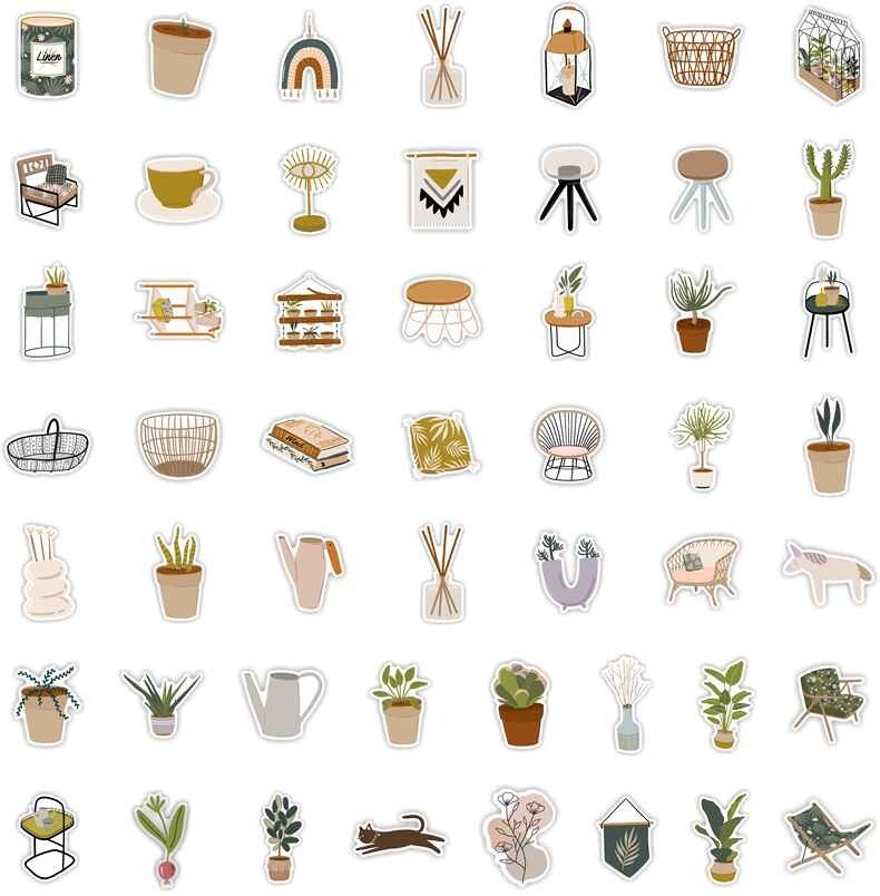 200pcs Leaf Stickers Pack, Plants leaf flower Stickers, #029047223