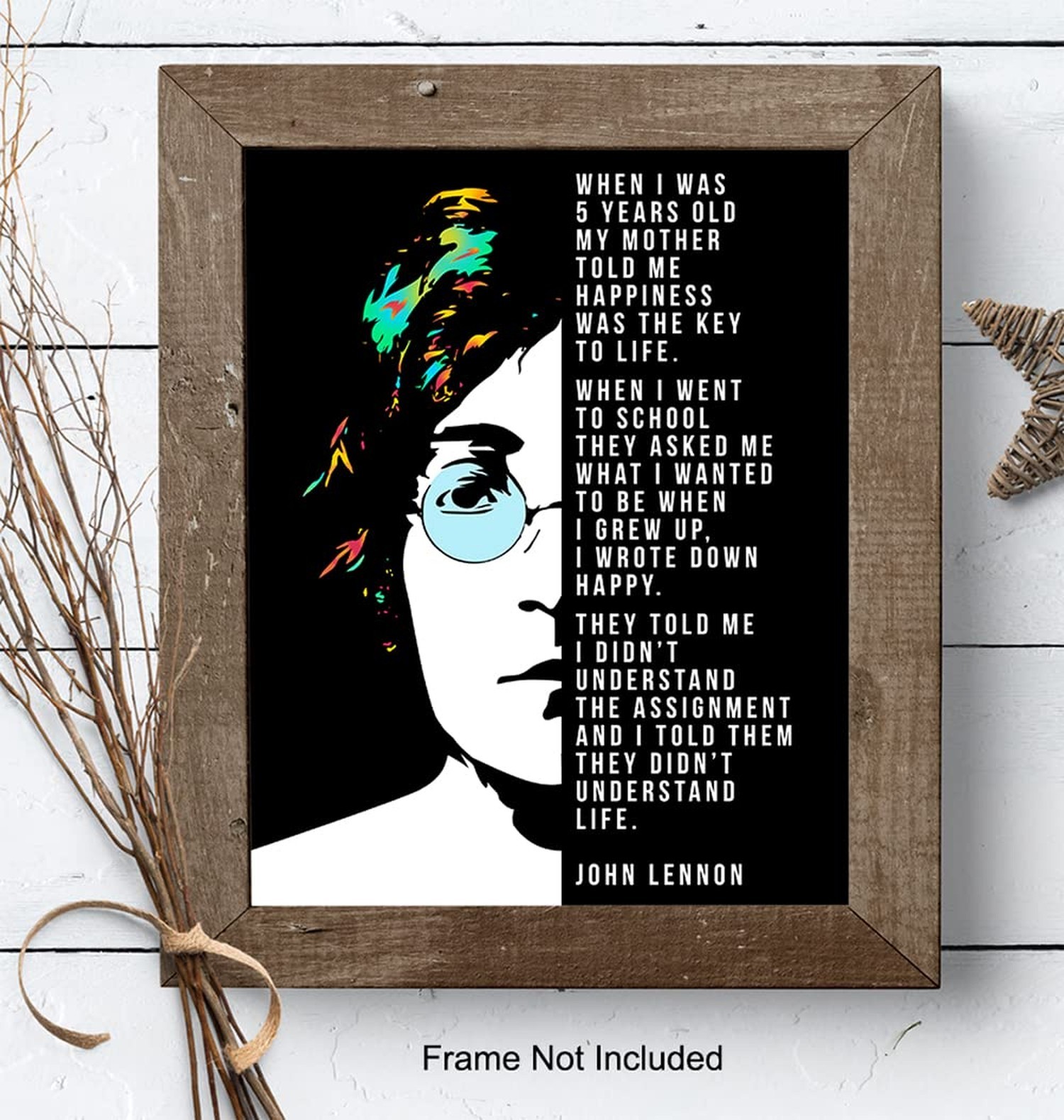 Quote Wall Decor Print – Funny Inspirational 8×10 Home Art for Bedroom, Livin…