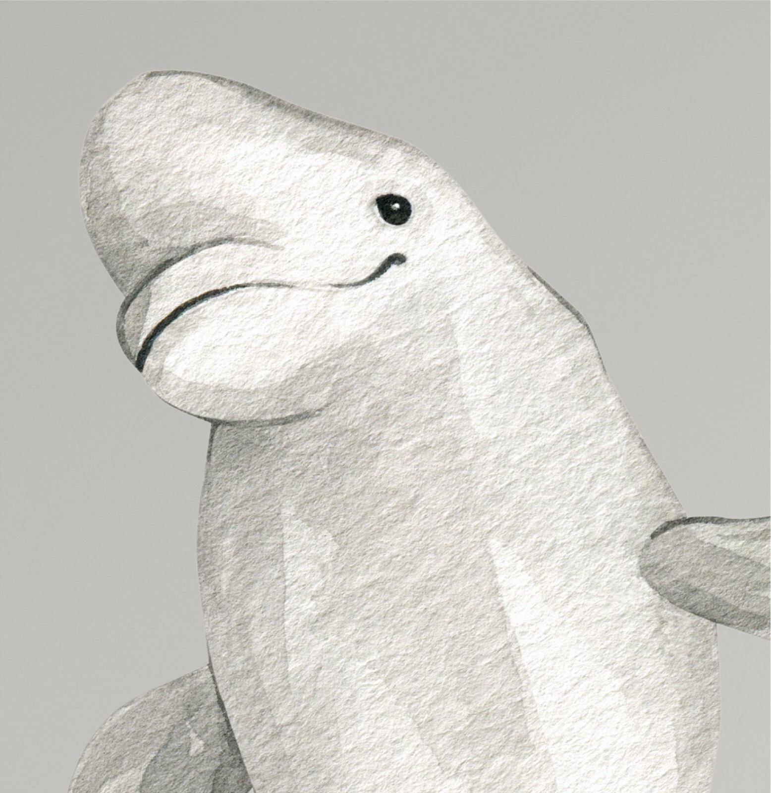 Whimsical Beluga Whale Ocean Fabric Wall Decal Removable Arctic Sea Life Nursery