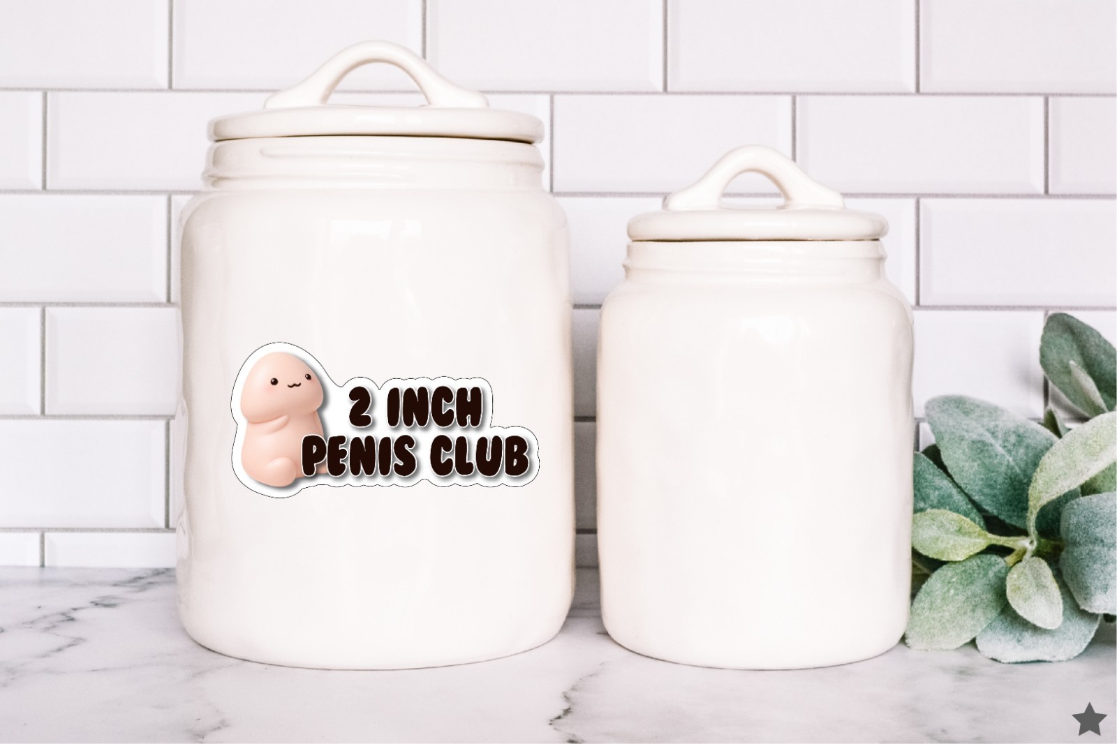 2 inch Penis Club Decal Sticker Peen Phallic Small Guy Mini Micro Funny Dick Pic