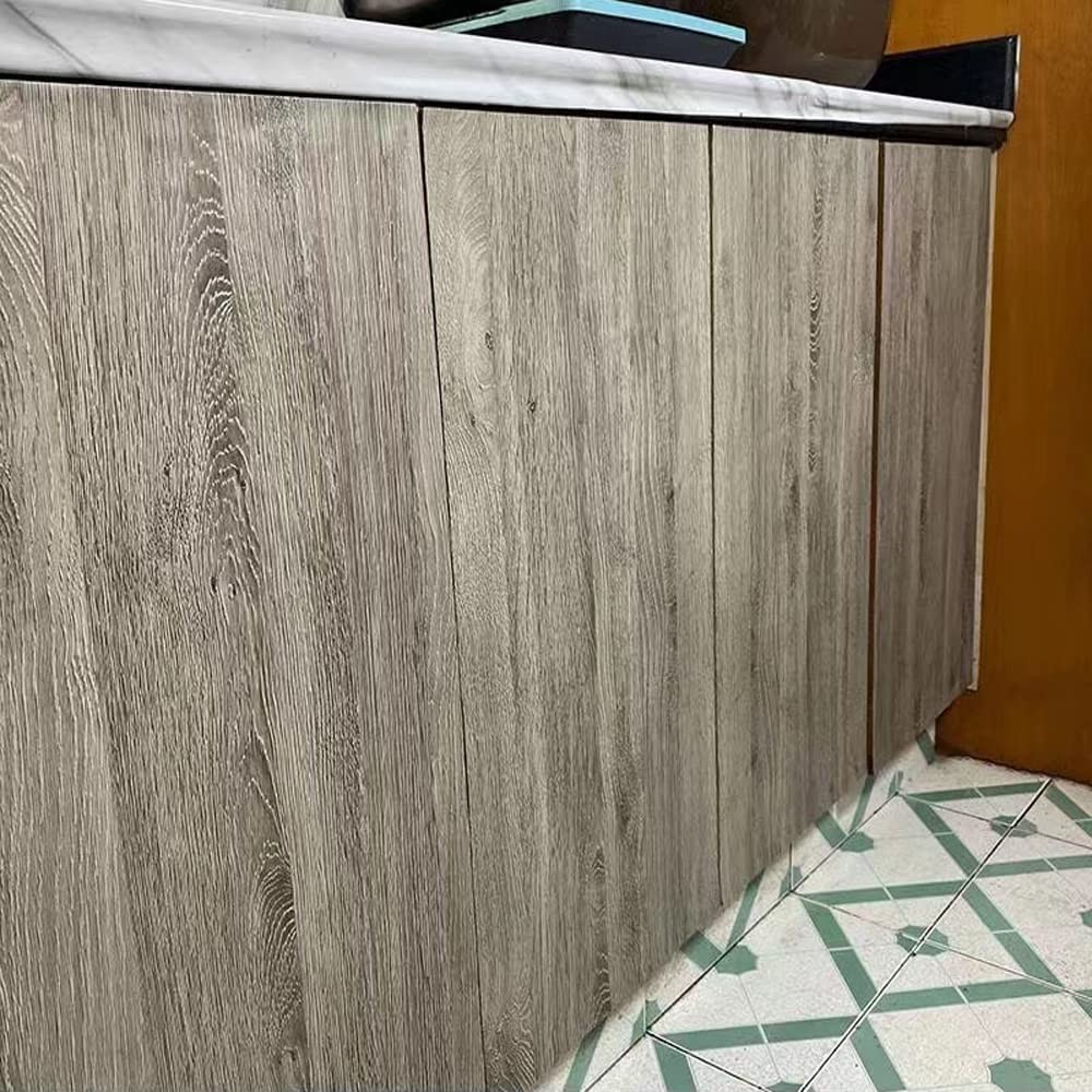 Self Adhesive Vinyl Film Retro Wood Look Furniture Sticker Paper Wallpaper fo…