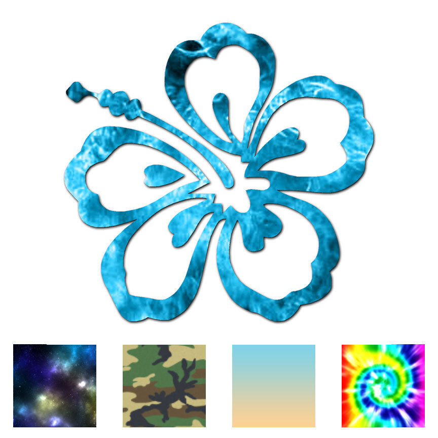 Hibiscus Flower Tropical – Decal Sticker – Multiple Patterns & Sizes – ebn370
