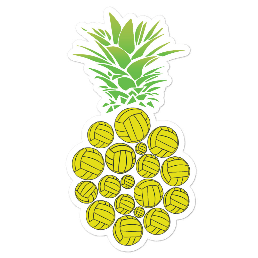 Pineapple Volleyball Sticker Sport Player Hawaii Men Women Beach Ball Summer