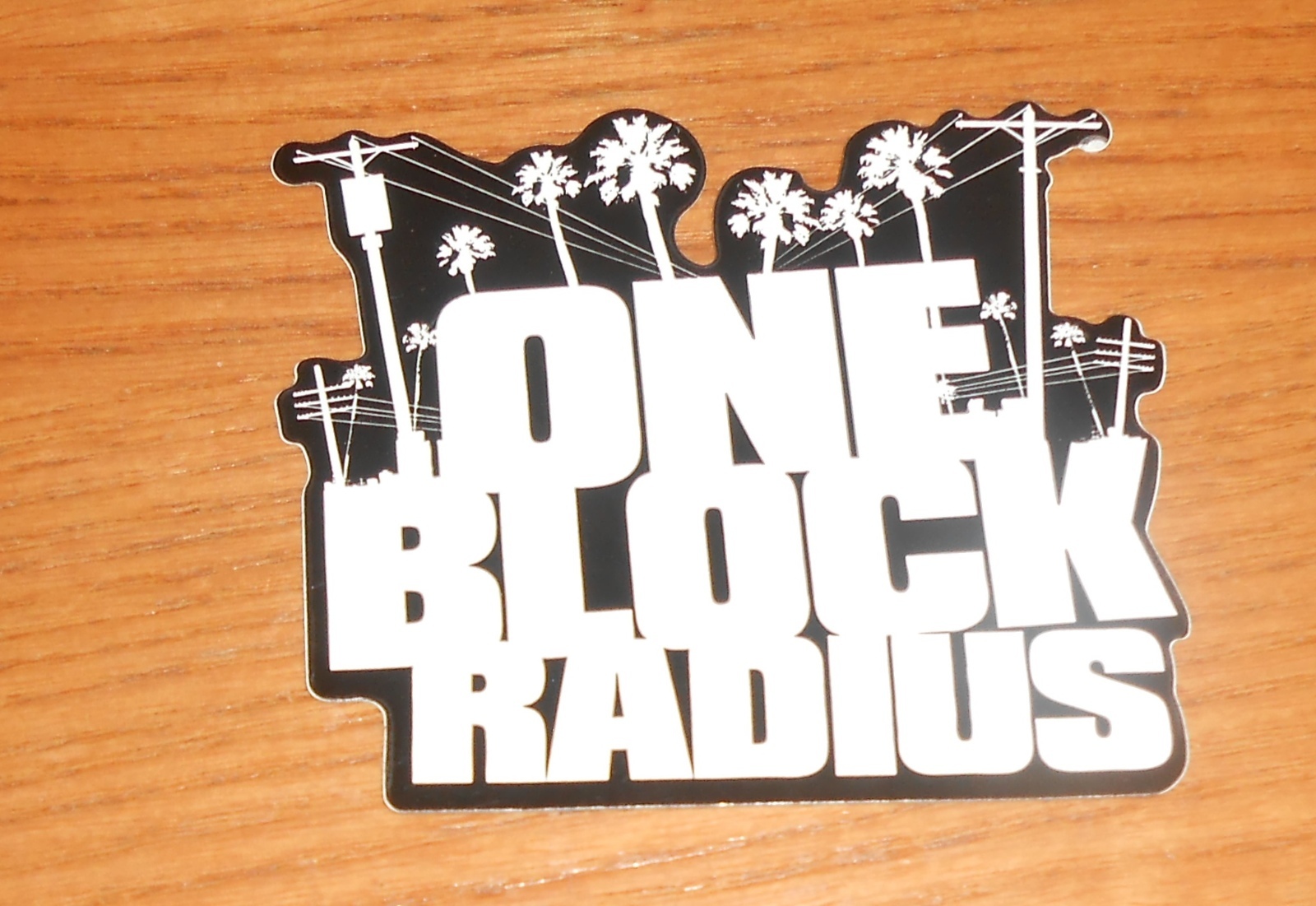 One Block Radius Sticker 2-Sided Original Promo 2.5×3