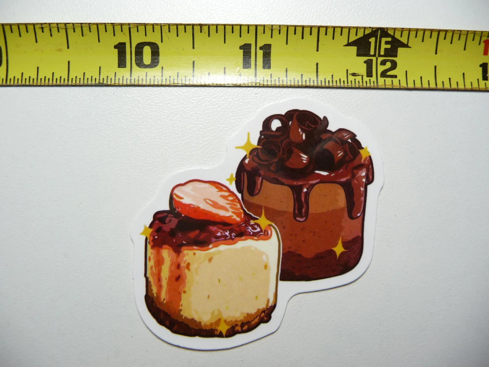 STRAWBERRY CHEESECAKE CHOCOLATE MOUSE SMALL STICKER DECAL STREET RESTAURANT
