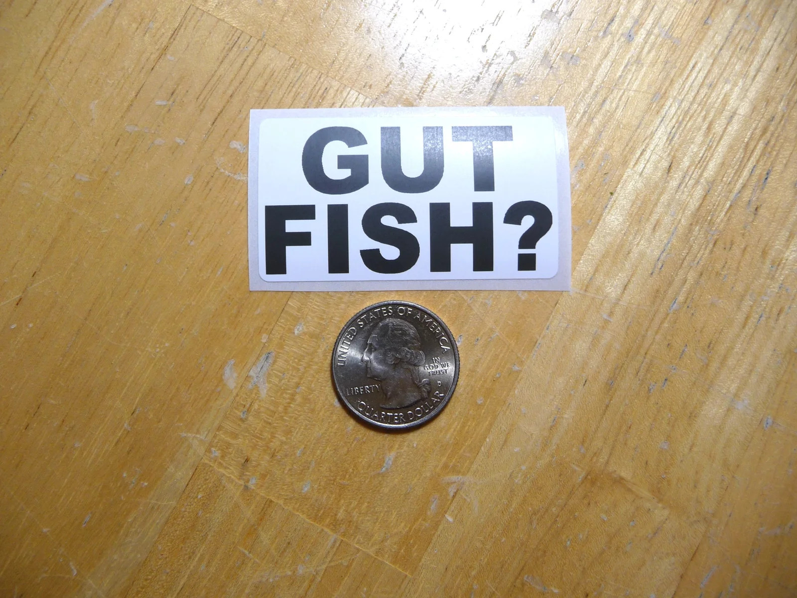GUT FISH STICKER DECAL 1 – 50 BULK PACK FUNNY FISH FISHING