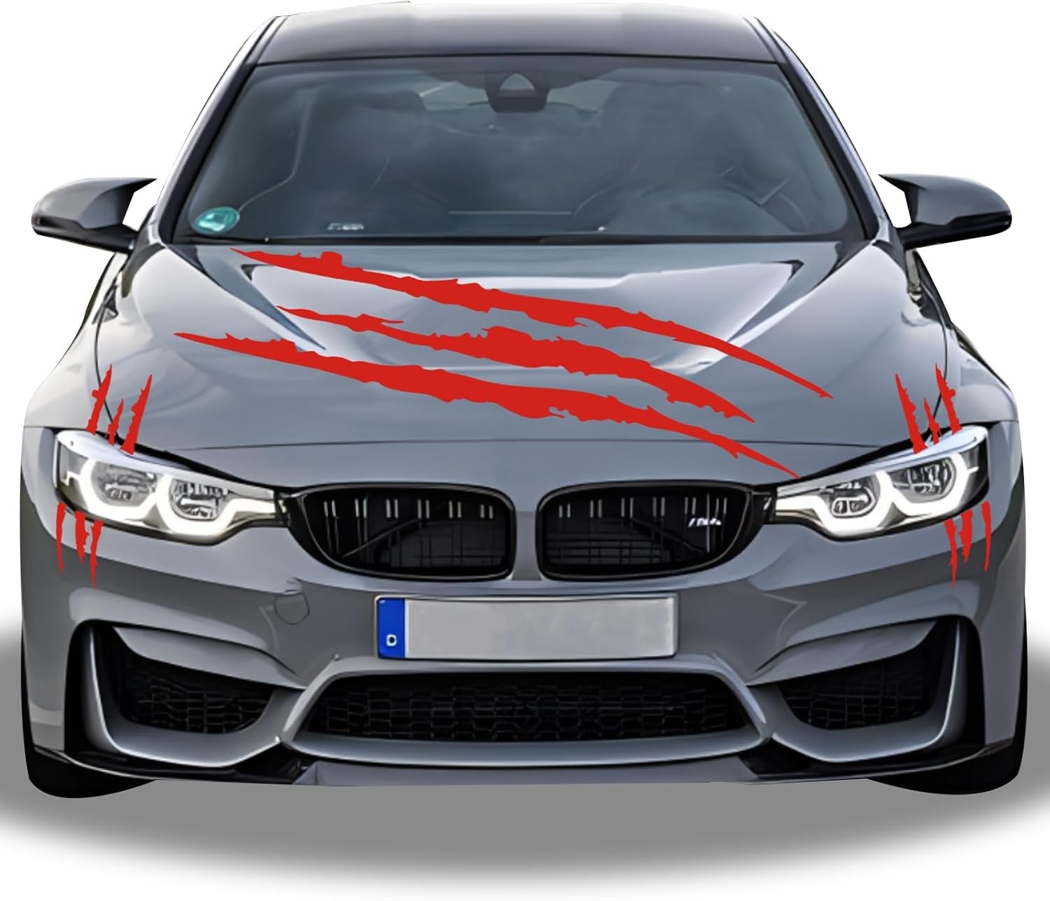 1 Full Set Monster Claw Sticker for Car Hood Decal 1 Set, Car Decals Claw Mark