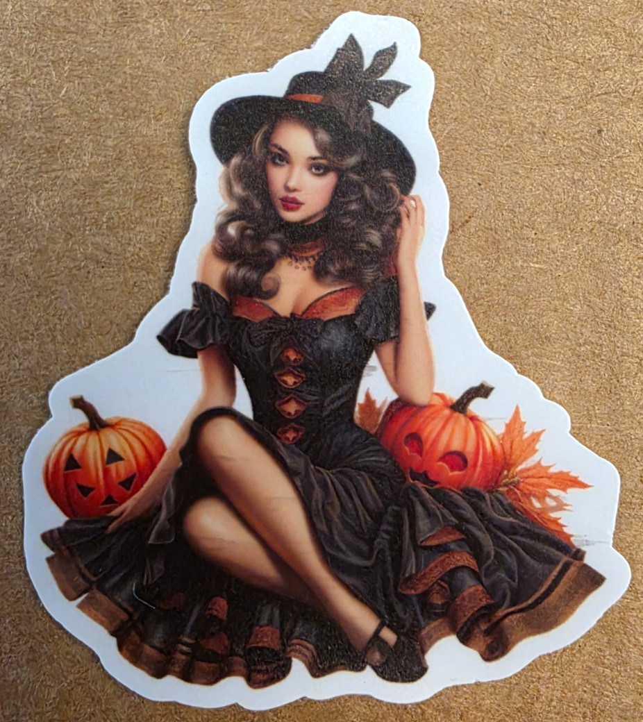 Halloween Sticker Girl Witch Vampire Ghost Gothic Pumpkins Punk Emo Anime Manga