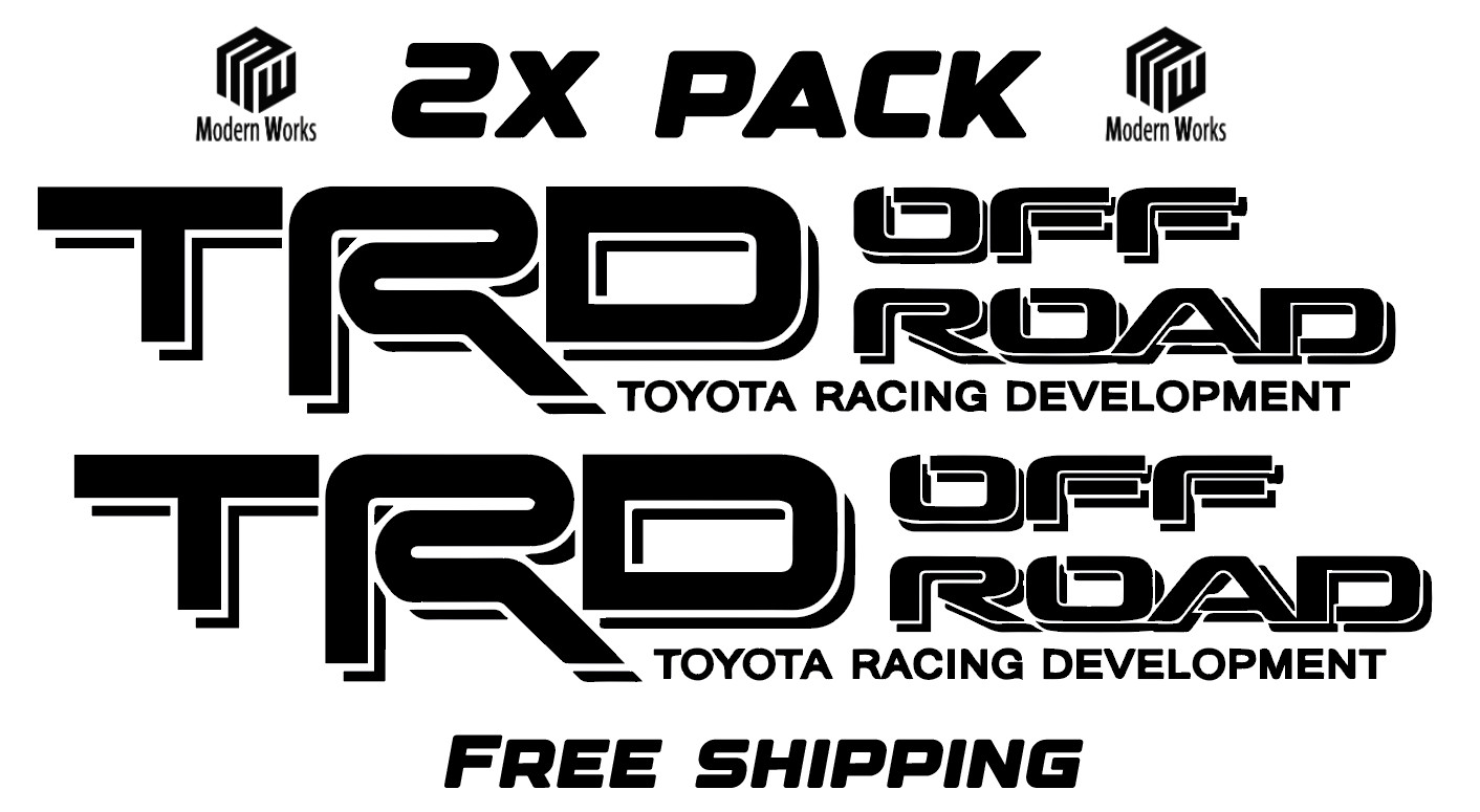 2x TRD Off Road Decals for Toyota Tacoma Tundra Bedside Vinyl Decal CUSTOM COLOR