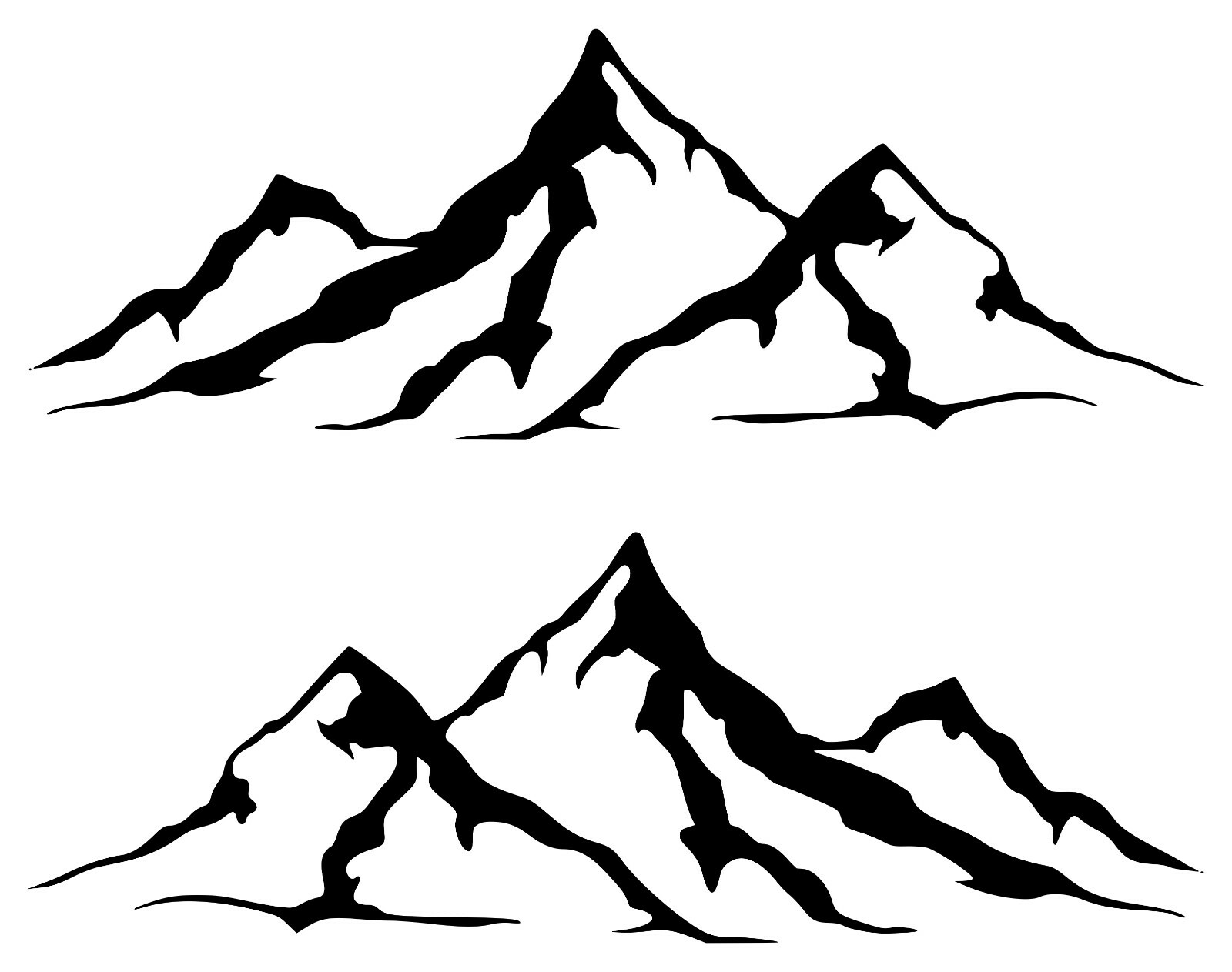 2-pack Mountain Scene Vinyl Decals – Camper 4×4 RV Graphics – Die Cut Stickers