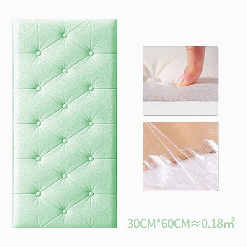 6 pcs 3D Solid Wall Sticker Children's Room Soft Wallpaper Self-Sticking