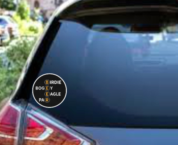 Beer (Golf Scores) – 4" Car Vinyl Decal Window Cooler Trailer Bar Laptop Grill
