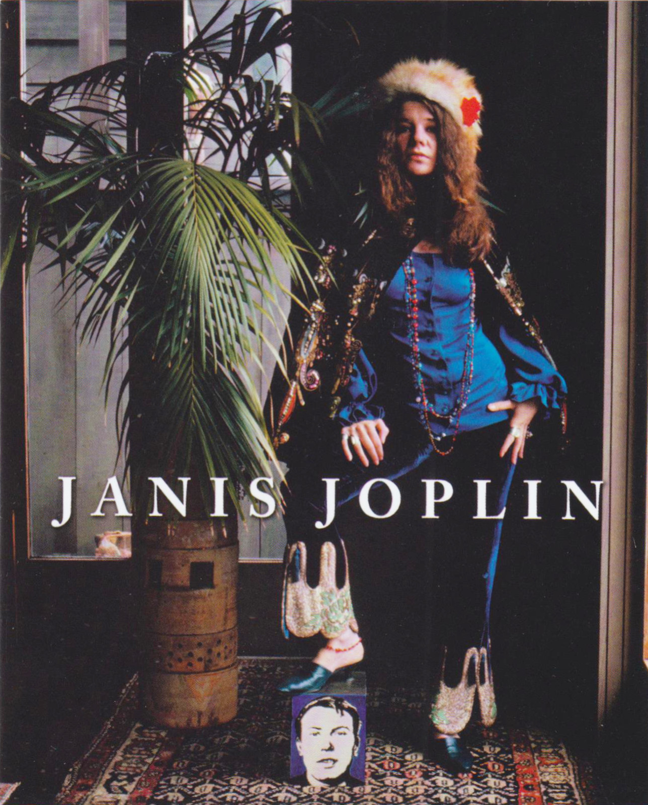Sticker – Janis Joplin Next To Plant With Hand On Hip 4" x 5" Color #5957