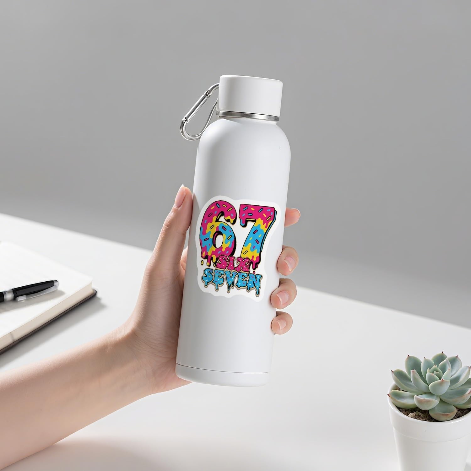 3 Random 67 Six Seven Meme Vinyl Decal Stickers Hands Laptop Waterbottle Pack