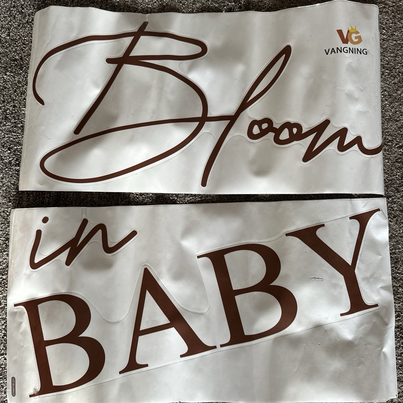 Baby in Bloom Decal Sign Girl or Boy Baby Shower Decal Gender Reveal Sign