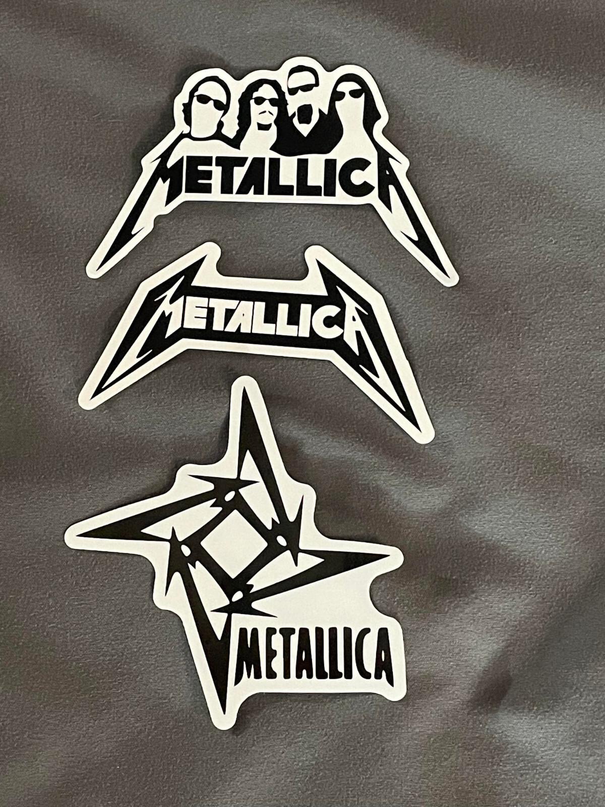 Lot (3) METALLICA 1 3/4" to 3" Band Logo STICKERS Fast! FREE SHIP! HETFIELD