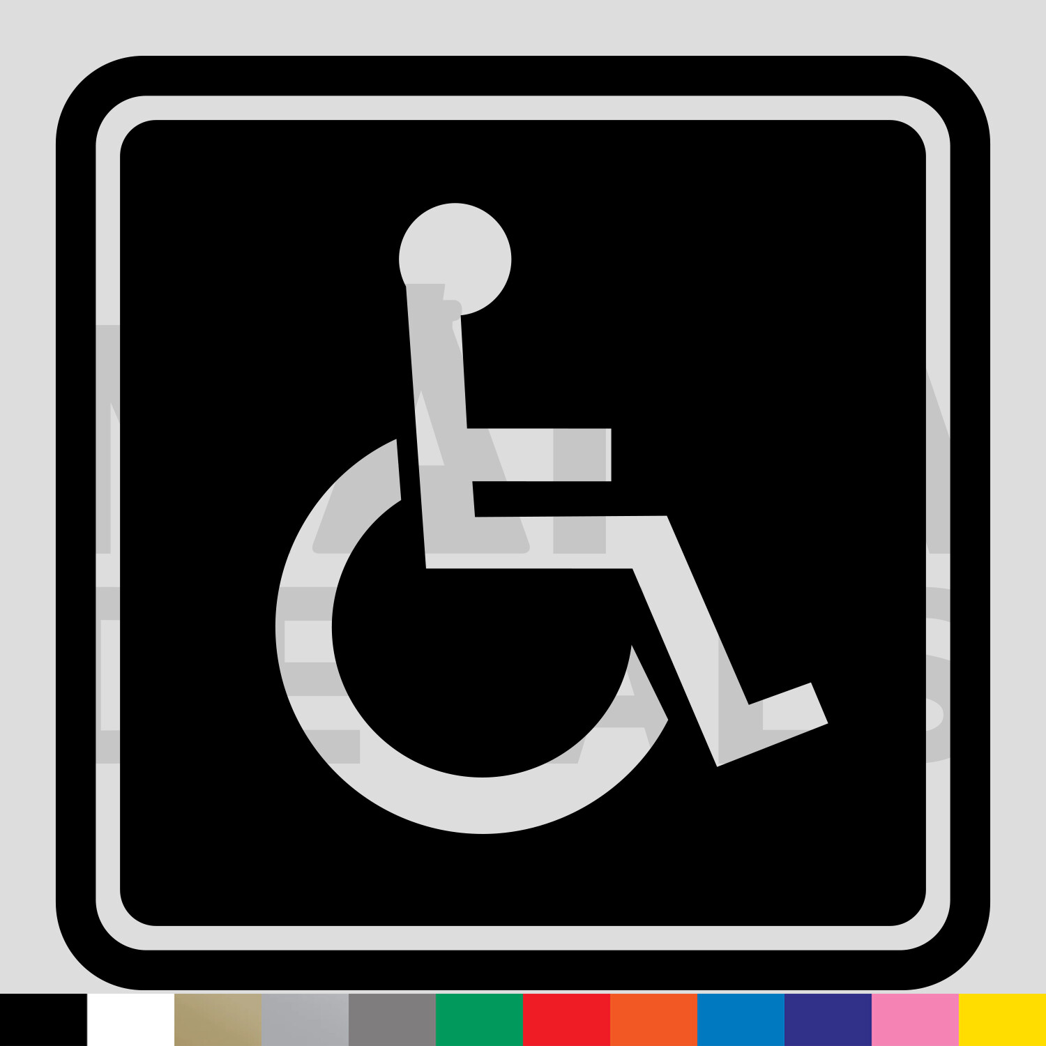 Wheelchair Symbol Vinyl Die Cut Decal Sticker – Handicap Disability Disabled ISA