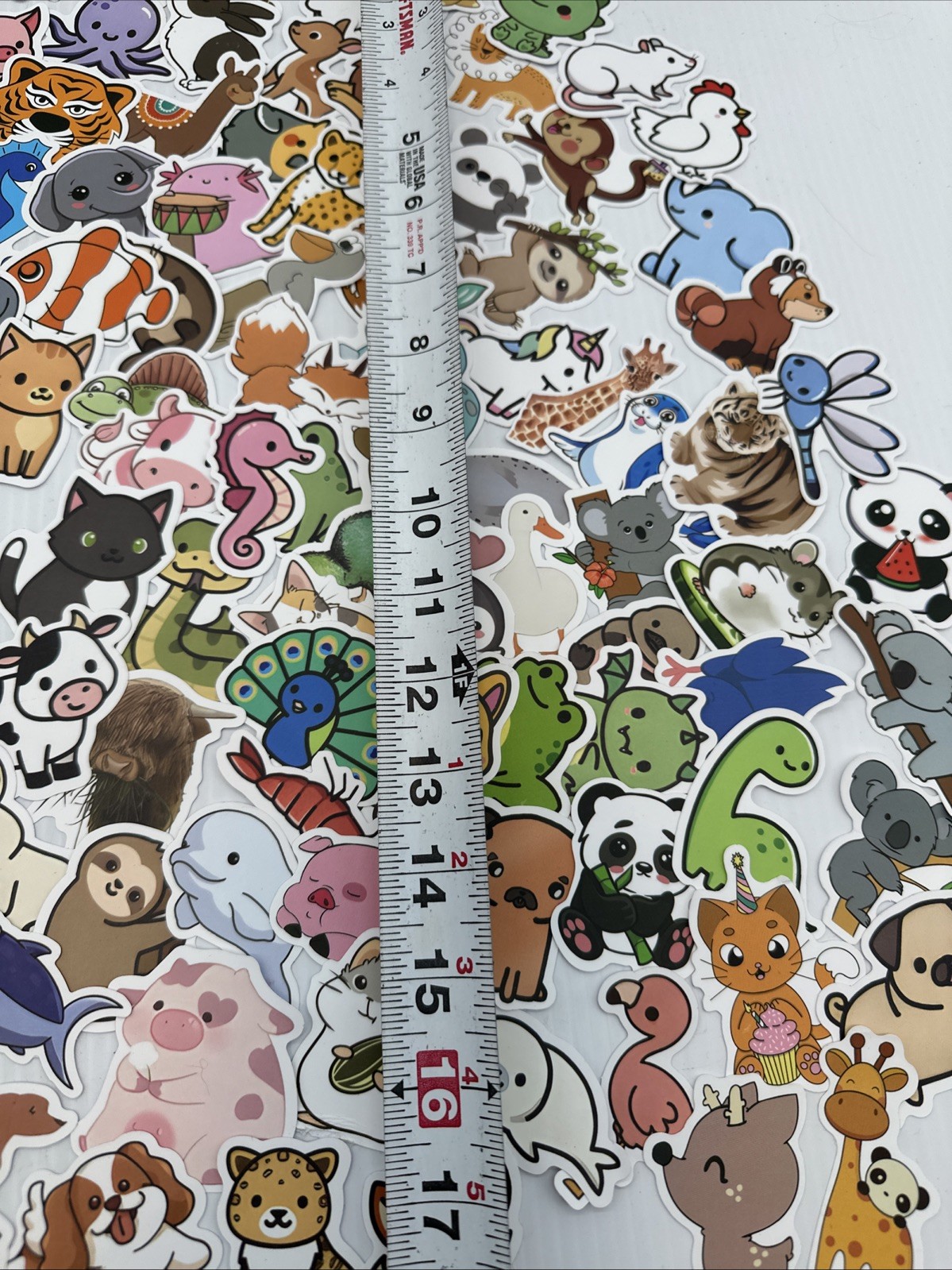 Lot Of 163 Random Small Animal Stickers Decals {HH}