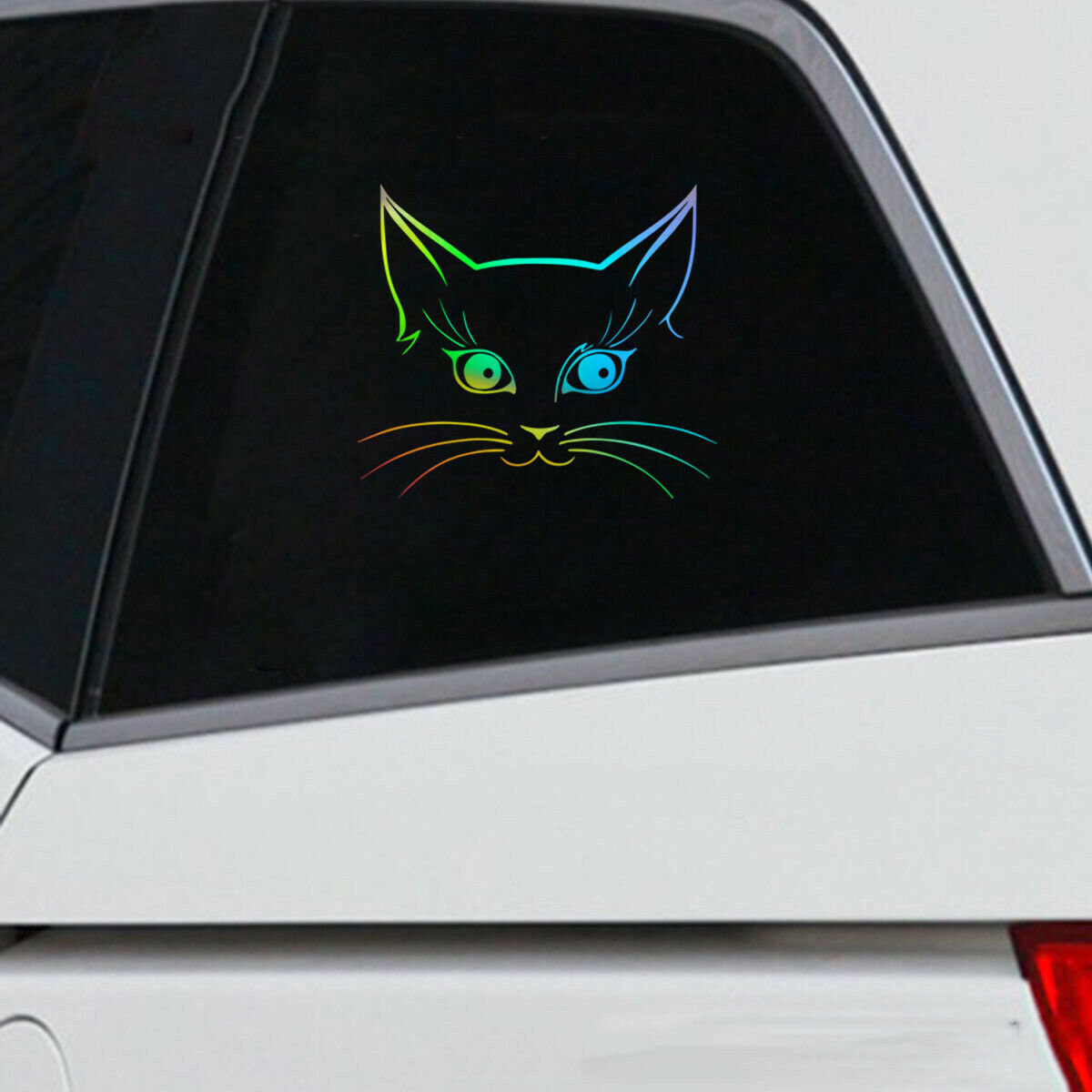 1pcs Cat Face Stickers Window Vinyl Truck Laptop Car Motorcycle Bumper Decal