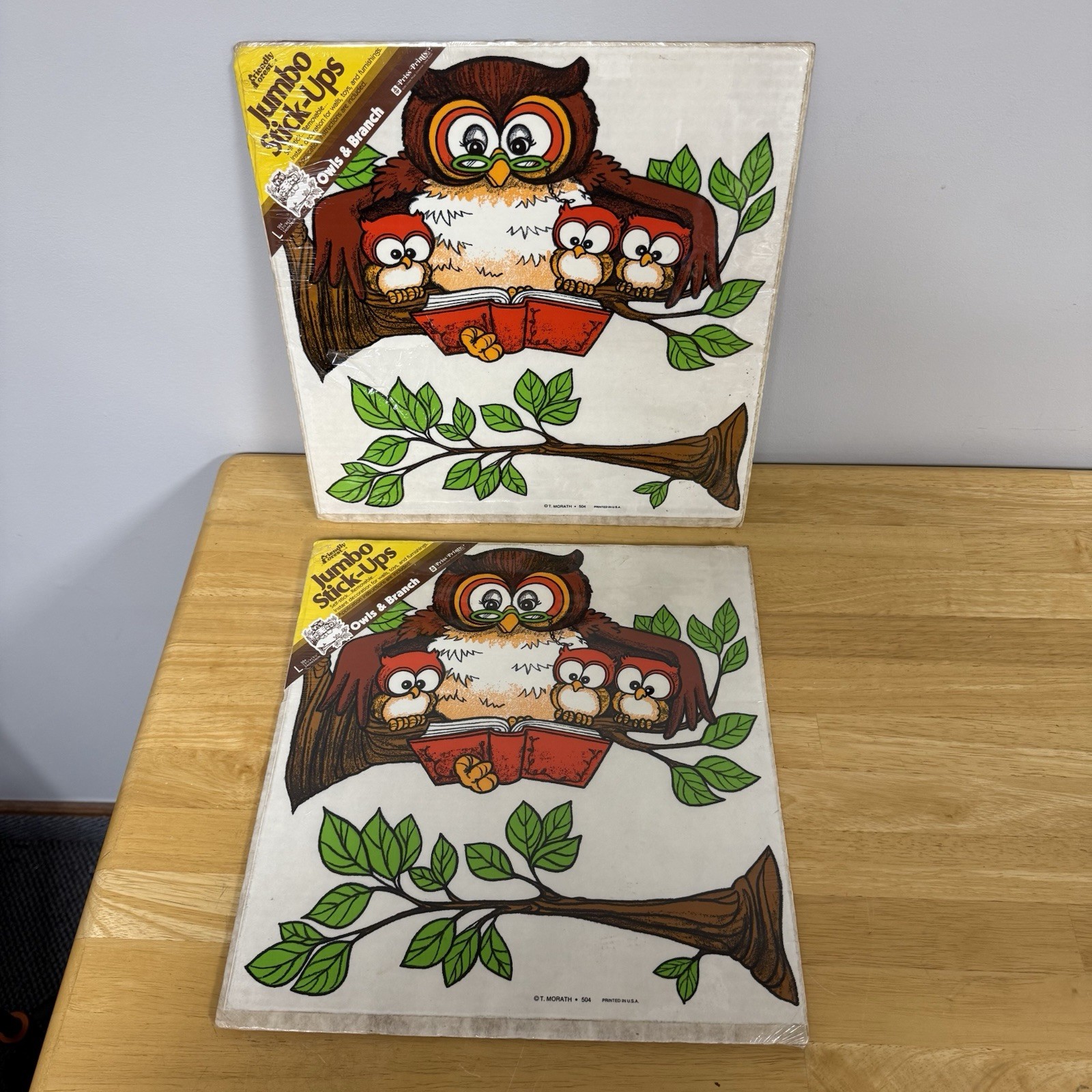 1980s Owls Priss Prints Room Decoration Wall Decals Vintage Retro Classroom Play