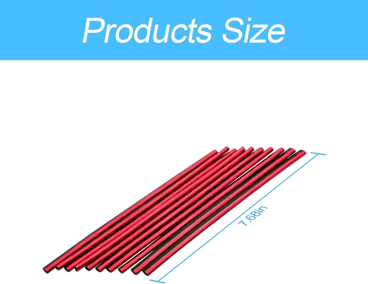 20PCS Car AC Vent Trim Strips, Ice Red, Universal Bendable Waterproof Decor
