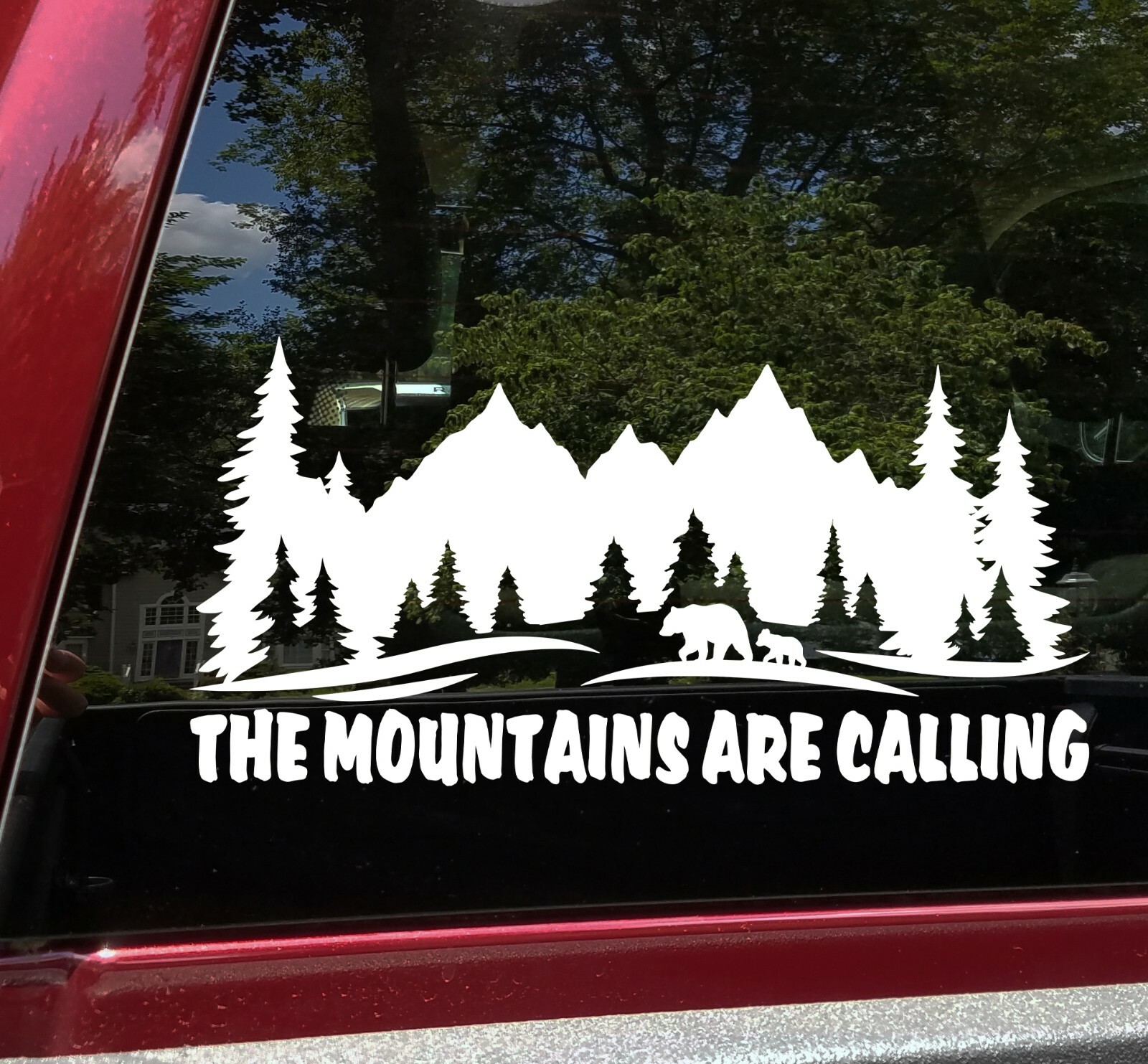 The Mountains Are Calling Vinyl Decal V3 – Bears RV Camper Graphics Scene