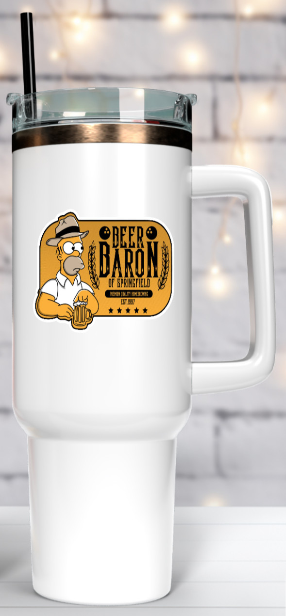 Beer – (Beer Baron) – 4" Handmade Vinyl Decal Vehicle Cooler Laptop Grill Bar 26