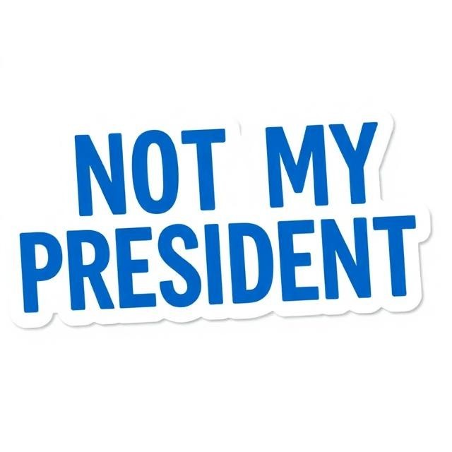 Bumper Sticker Political Humor Not My President Vinyl Protest Decal