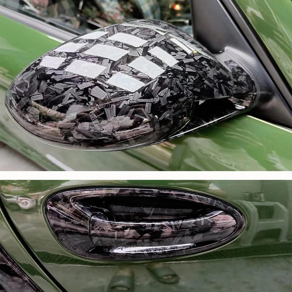 Forged Gloss Carbon Fiber Black Vinyl Wrap Roll Air Release Sticker Sheet Film D
