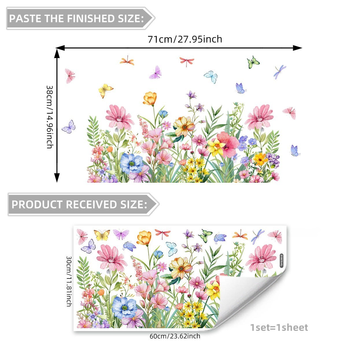 Fade Resistant Floral Window Stickers for Spring Summer Home Decoration