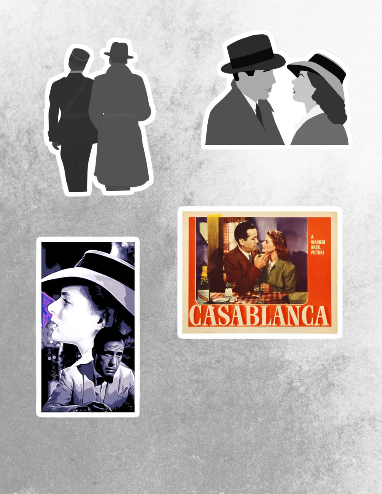 Casablanca Classic Movies 4pc Stickers Pack