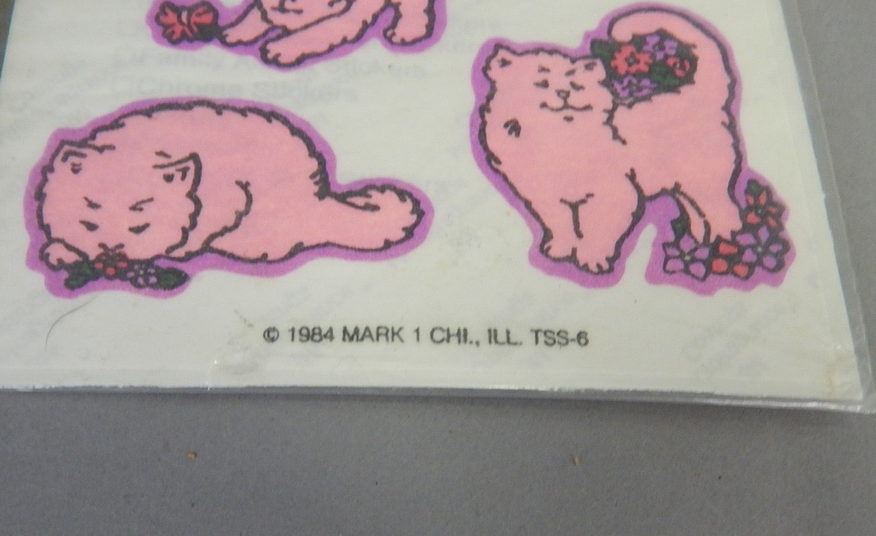 8 Packs NEW 1984 Vintage Mark Morgan Skin Tattoos Scratch Sniff Stickers animals