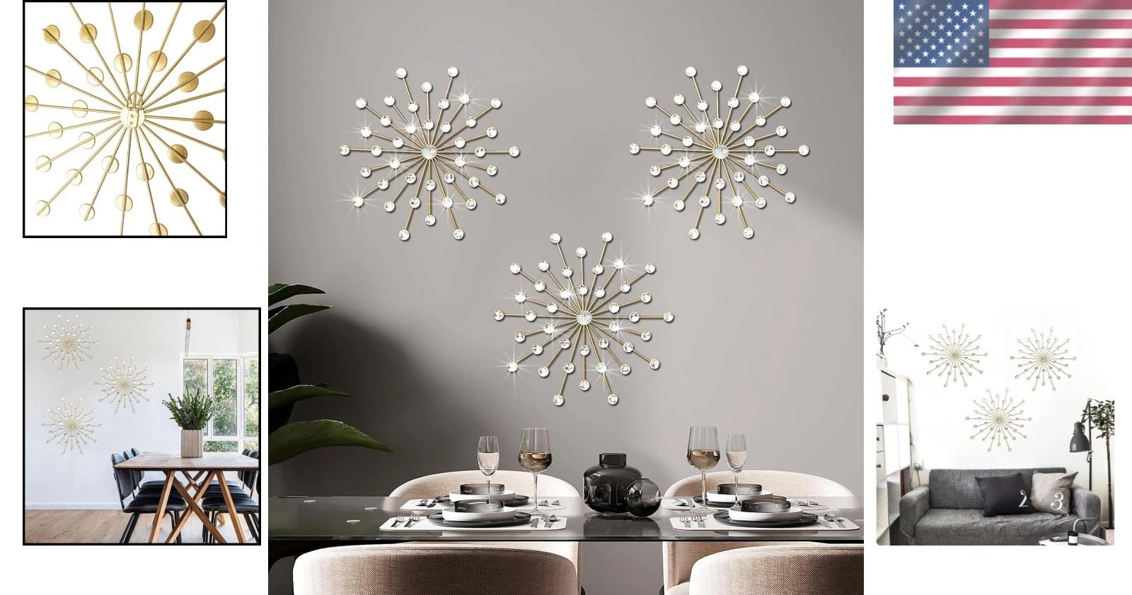 Sparkling Crystal Rhinestone Wall Art – Elegant Home Decor