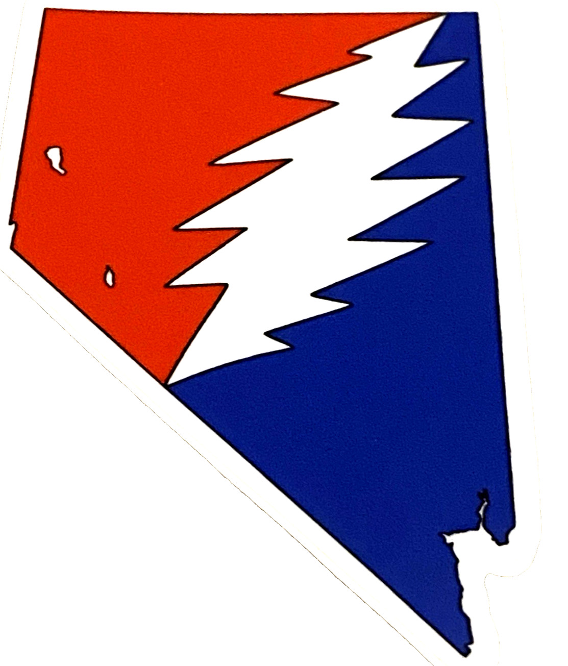 🌹⚡️GRATEFUL DEAD 13 Point Bolt Nevada Sticker *NEW* Measures 2" x 2-1/2"⚡️🌹