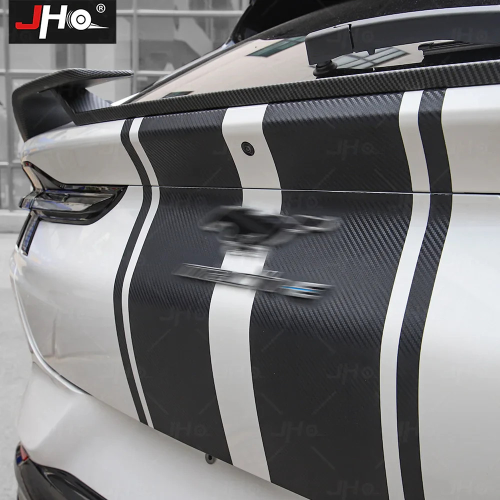 Aftermarket Ford Mustang Mach-E Hood & Body Stripe Decal Kit – 3D Carbon Fiber V