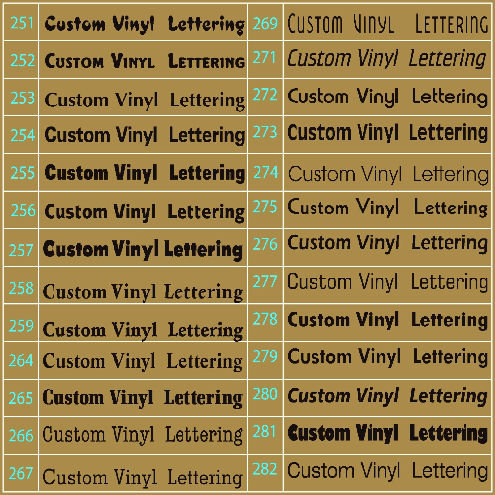 Personalized Decal Customized Sticker Vinyl Lettering Numbers Name Business