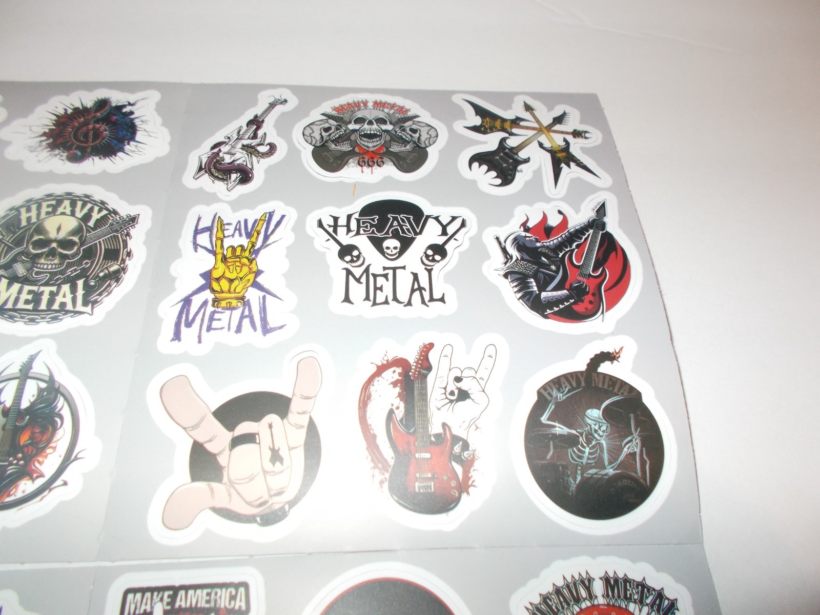 108 Heavy Metal Rock Music Stickers 2 of Each 54 Different Stickers.