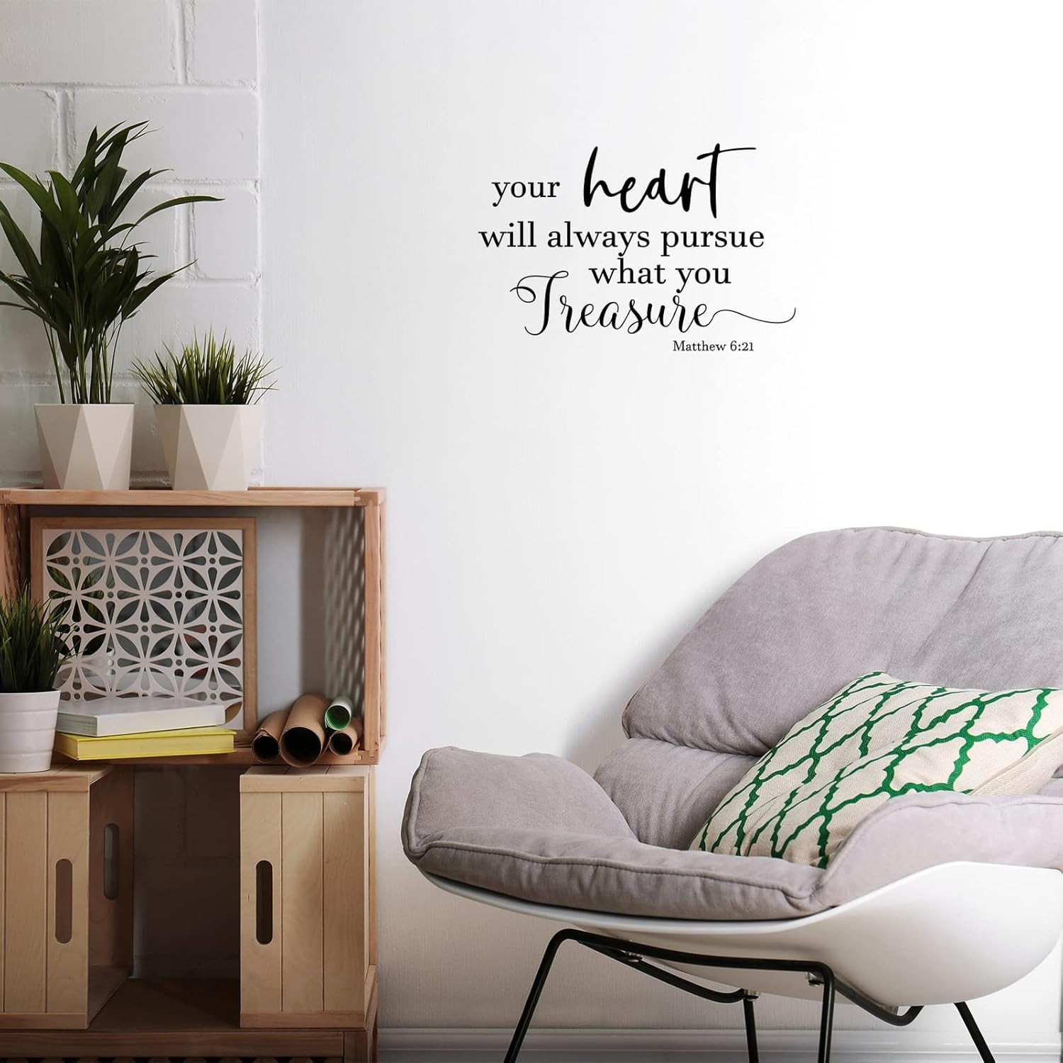 Religious Inspirational Quote Stickers – Peel and Stick for Elegant Spaces