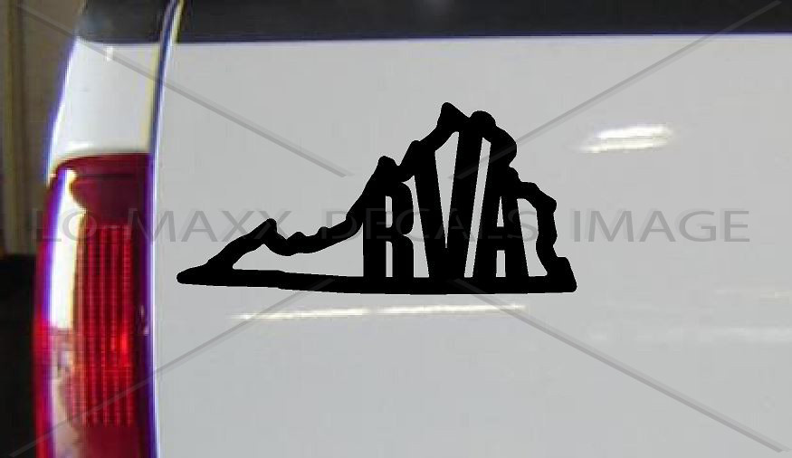 RVA Richmond Virginia State Logo Custom Design High Quality Die Cut Vinyl Decal