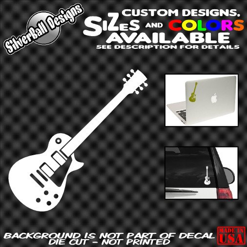 Les Paul Guitar Custom Vinyl sticker Phone Laptop Car Window Gibson FREE SHIP